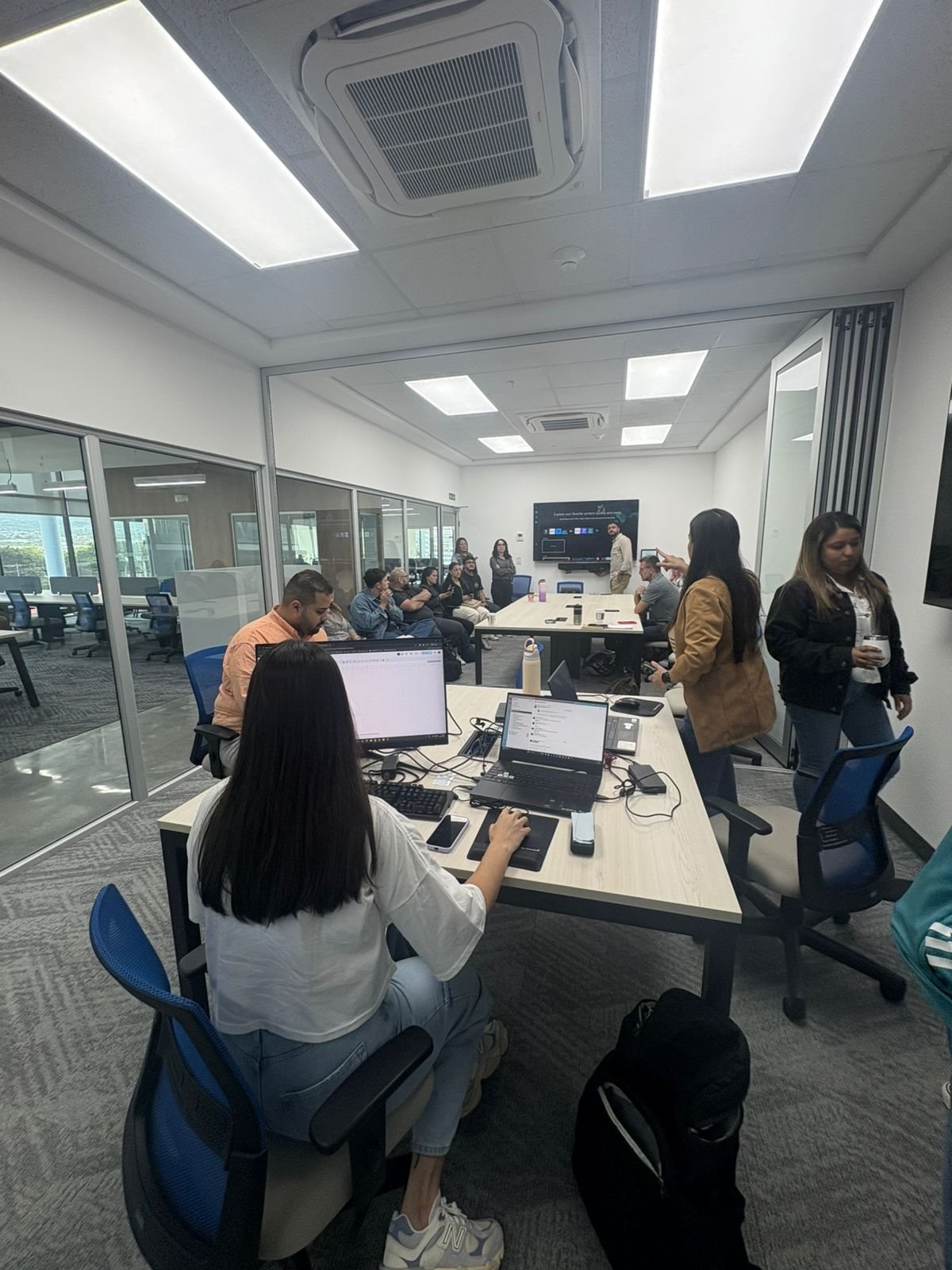 CAD design workshop with team members practicing cases